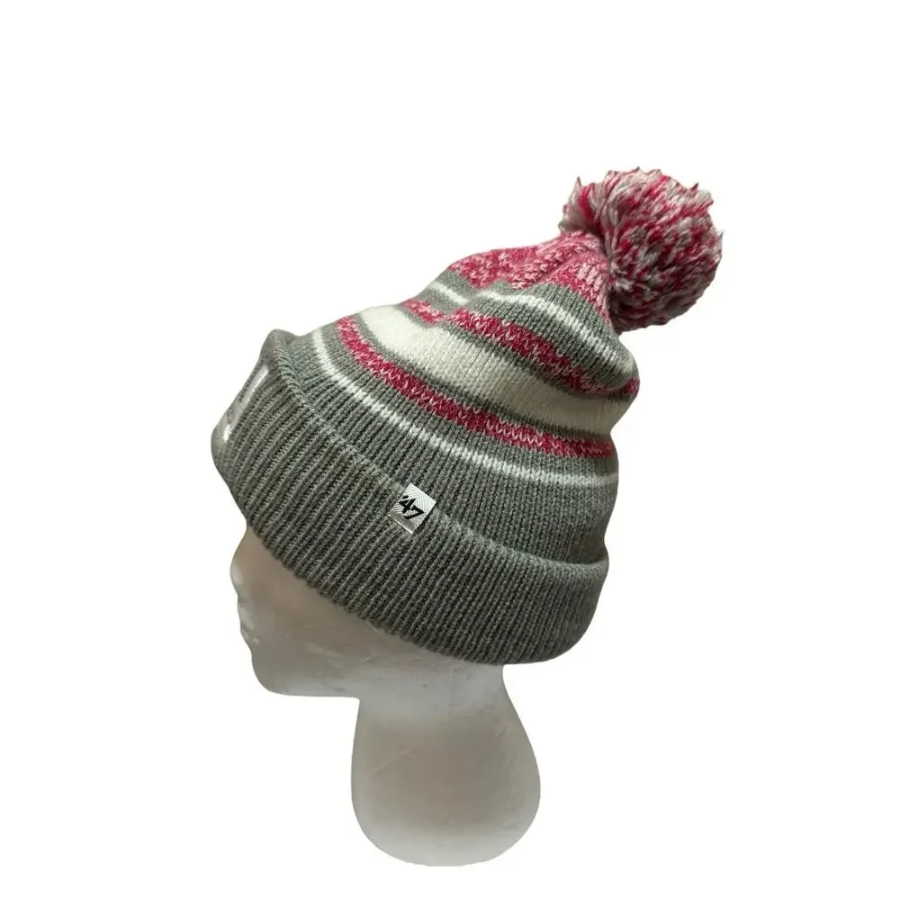 NFL 47 Brand New York Giants Kids Girls Knit Winter Skull Cap Hat Beanie Striped